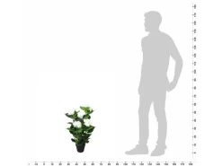 vidaXL Künstliche Hortensie mit Topf 60 cm Weiß
