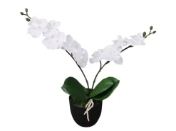 Online vidaXL Künstliche Orchidee mit Topf 30 cm Weiß