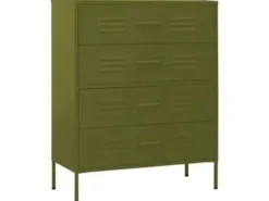 Online vidaXL Kommode Olivgrün 80x35x101,5 cm Stahl