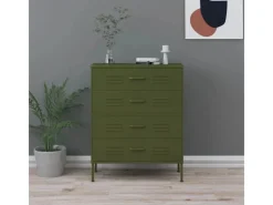 Online vidaXL Kommode Olivgrün 80x35x101,5 cm Stahl