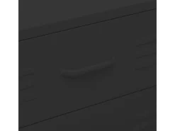 vidaXL Kommode Schwarz 80x35x101,5 cm Stahl