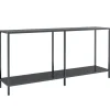 vidaXL Konsolentisch Schwarz 160x35x75,5 cm cm Hartglas