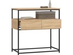 vidaXL Konsolentisch Sonoma-Eiche 75x40x75 cm Holzwerkstoff