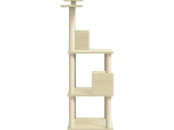 vidaXL Kratzbaum mit Sisal-KratzSäulen Creme 141 cm Modell 1