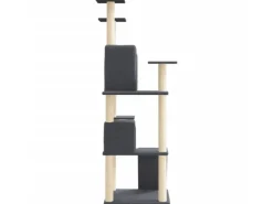 vidaXL Kratzbaum mit Sisal-KratzSäulen Dunkelgrau 153 cm Modell 1
