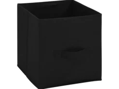 vidaXL Lagerschrank mit 4 Stoffkörben Schwarz 63×30×71 cm Stahl
