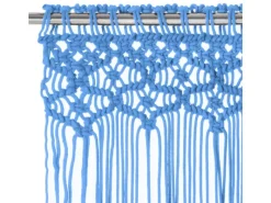 vidaXL Makramee Vorhang Blau 140x240 cm Baumwolle Modell 2