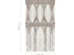 Sale vidaXL Makramee Vorhang Taupe 140x240 cm Baumwolle Modell 5