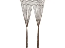 vidaXL Makramee Vorhang Taupe 140x240 cm Baumwolle Modell 4