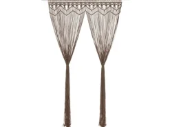 New vidaXL Makramee Vorhang Taupe 140x240 cm Baumwolle Modell 3