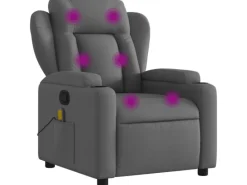 vidaXL Massagesessel Dunkelgrau Samt Modell 9