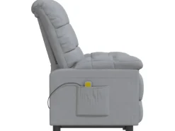 vidaXL Massagesessel Hellgrau Stoff Modell 37