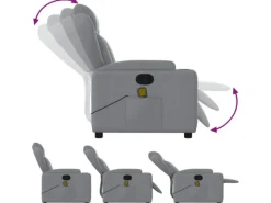 Online vidaXL Massagesessel Hellgrau Stoff Modell 5