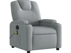 vidaXL Massagesessel Hellgrau Stoff Modell 4