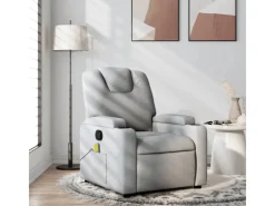 vidaXL Massagesessel Hellgrau Stoff Modell 4