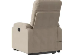 vidaXL Massagesessel mit Aufstehhilfe Taupe Mikrofasergewebe
