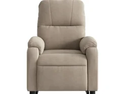 vidaXL Massagesessel mit Aufstehhilfe Taupe Mikrofasergewebe