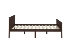 Discount vidaXL Massivholzbett Dunkelbraun Kiefer 160x200 cm1115583