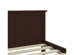 Discount vidaXL Massivholzbett Dunkelbraun Kiefer 160x200 cm1115583