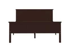 Discount vidaXL Massivholzbett Dunkelbraun Kiefer 160x200 cm1115583