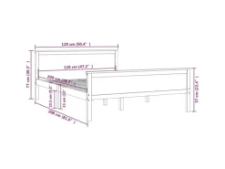 vidaXL Massivholzbett Kiefer 120x200 cm1115502