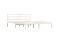 Hot vidaXL Massivholzbett Kiefer 140x190 cm Weiß1136550