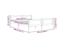 Clearance vidaXL Massivholzbett Kiefer 120x200 cm649512