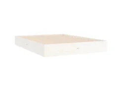 vidaXL Massivholzbett Weiß 140x200 cm1279634