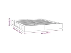 Sale vidaXL Massivholzbett 140x200 cm1280188