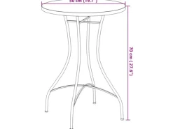 Online vidaXL Mosaik-Bistrotisch und Weiß Ø50x70 cm Keramik 4003399 Blau