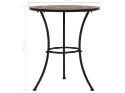 Outlet vidaXL Mosaik-Bistrotisch Orange/Grau 60 cm Keramik 46717 Orange-Grau
