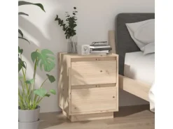 vidaXL Nachttische 2 Stk 40x35x50 cm Massivholz Kiefer