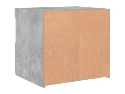 vidaXL Nachttische mit LED-Leuchten 2 Stk Betongrau 50x40x45 cm