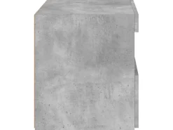 vidaXL Nachttische mit LED-Leuchten 2 Stk Betongrau 50x40x45 cm