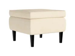 New vidaXL Ohrensessel mit Hocker Creme Samt