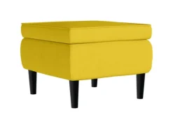 Sale vidaXL Ohrensessel mit Hocker Senfgelb Samt