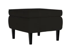 Discount vidaXL Ohrensessel mit Hocker Schwarz Samt