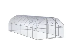 New vidaXL Outdoor-Hühnerstall 3x8x2 m Verzinkter Stahl Modell 1