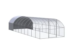 Clearance vidaXL Outdoor-Hühnerstall 3x10x2 m Verzinkter Stahl Modell 2