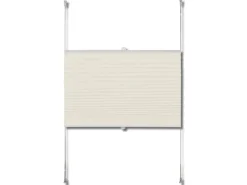 vidaXL Plissee Faltrollo Rollo Plisseerollo 110x100cm Creme