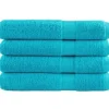 vidaXL Premium-Handtücher 4 Stk Türkis 100x200 600g/m2 100% Baumwolle