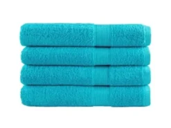 vidaXL Premium-Handtücher 4 Stk Türkis 100x200 600g/m2 100% Baumwolle