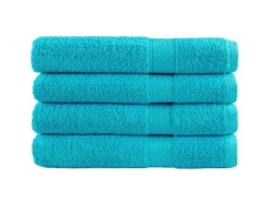 vidaXL Premium-Handtücher 4 Stk Türkis 100x200 600g/m2 100% Baumwolle