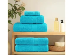 vidaXL Premium-Handtücher 4 Stk Türkis 100x200 600g/m2 100% Baumwolle