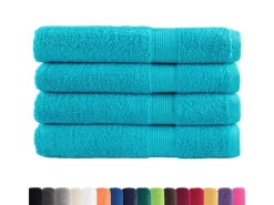 vidaXL Premium-Handtücher 4 Stk Türkis 100x200 600g/m2 100% Baumwolle