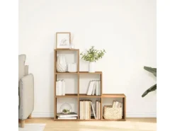 vidaXL Raumteiler-Bücherregal 3 Etagen Artisan-Eiche 99x29x99 cm 857966