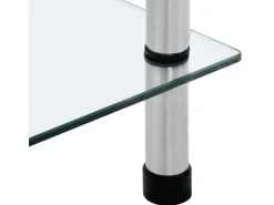 New vidaXL Regal mit 6 Ablagen Transparent 40x40x160 cm Hartglas