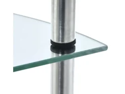 Clearance vidaXL Regal mit 5 Ablagen Transparent 30x30x130 cm Hartglas