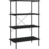 Best vidaXL Regal mit 4 Böden Schwarz 80x40x130 cm