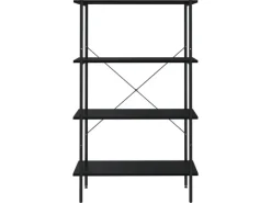 Best vidaXL Regal mit 4 Böden Schwarz 80x40x130 cm